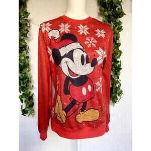 Disney Mickey Mouse Christmas Sweater Women's Small
